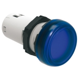 LPMLE6 Моноблочный светодиодный индикатор, d=22 мм, постоянное свечение, 110-120VAC, Т= -25...+70 C, IP66, IP67, IP69K с передней; IP20 с задней стороны, Цвет синий