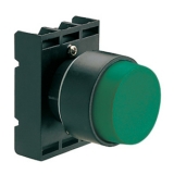 8 LP2T B203 Толкатель кнопки в пластиковом корпусе, выступающий тип, без фиксации, (без крепежного основания ..AU120), цвет зеленый