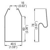 31 RE014  СКОБА КРЕПЕЖНАЯ ДЛЯ РОЗЕТОК S8 ИЛИ S11