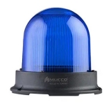 SNT-1215-B-4 Сигнальный маяк 125 мм, куполовидный, монтаж на поверхность, 5 режимов свечения, Синий, 12-24V AC/DC, IP65. Зуммер