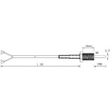 TS1-K-4.8-5-M6-S1-1.5M-U Термопара типа K, защитная трубка диаметром 4,8 мм и длиной 5 мм, с вращающейся гайкой М6х10, кабель 1,5 м