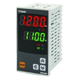 TCN4H-22R Температурный контроллер с двумя дисплеями и ПИД-регулятором, размер 48x96x70,5 мм, питание 24VAC; 24-48VDC, 2 - выхода сигнализации, выход релейный 3A, 250VAC + выход управления ТТРФУ 12В, 20мА