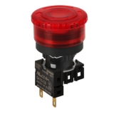 S16ER-E1RB Аварийный выключатель, под отверстие16 мм, блокировка нажатием, сброс поворотом, БЕЗ подсветки: Диаметр головки D30 мм (с короткой кнопкой, без подсветки), красный, Блок контактов: контакт: 1НЗ