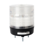 MS115T-FFF-C-L Сигнальный маяк d=115×140мм, монтаж на шпильках 3×M5, LED модуль пост./мигающ. свечения: прозрачный, питание 90…240VAC, IP65