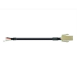 ASD-ABPW0005 Моторный, силовой кабель 5 м (мотор UVW) для двигателя с фланцем 86 мм и меньше, для сервоприводов ASDA-A2