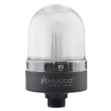 SNT-S715-FB-5 Сигнальный маяк 70 мм, куполовидный, монтаж гайкой 22 мм, мигающее свечение, Белый, 24V/DC, IP65. Зуммер