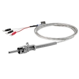 TW-S(Pt-100)4.8*30*1.5м Термосопротивление тип PT100, проводной вывод 3 точки d=4.8мм, длина головки 30 мм, длина кабеля 1,5 метра, Байонетное присоединение