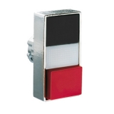 8LM2TBL7212 Толкатель двойной кнопки нажатия с возможностью установки подсветки, в металлическом корпусе, без фиксации, с 1 выступающей и 1 утапливаемой кнопками, (без крепежного основания ..AU120), цвет кнопок: черный/красный