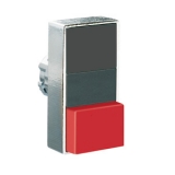 8LM2TB7212 Толкатель двойной кнопки нажатия, в металлическом корпусе, без фиксации, с 1 выступающей и 1 утапливаемой кнопками, (без крепежного основания ..AU120), цвет кнопок: черный/красный