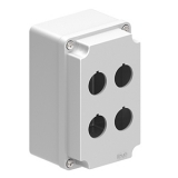 LPZM4CA8 Корпус для пультов управления на 4 кнопки d=22 мм, металл, серый, 80х170х73 мм, отверстия в два ряда