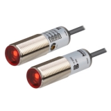 BRQM5M-TDTA Фотодатчик 2-х компонентный, на пересечение луча до 5 метров, корпус латунь М18х1, диаметр объекта мин. 7 мм. режим работы - на свет/на затемнение. выход NPN, питание 10-30VDC, IP67, кабель 2 метра