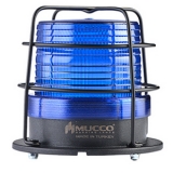 SNT-915-KFS-4 Сигнальный маяк 90 мм, цилиндрический корпус, монтаж на поверхность, 5 режимов свечения, Синий, 12-24V AC/DC, IP65.