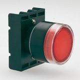 8 LP2T BL106 Толкатель кнопки пластиковый с возможностью подсветки, утапливаемый тип, видимый сбоку, без фиксации, (в комплекте с крепежным основанием ....AU120), цвет синий