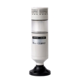 PTM-AGZ-102-RYG 3-x цветная светодиодная сигнальная колонна, диаметр 56 мм, Стандартный корпус, установка на пластиковое основание. Свечение постоянное + мигающ. + зуммер (фикс. звук), цвета: Красн/Жёлт/зел., питание 24VAC/DC. IP65