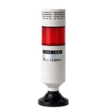 PTE-AGB-102-R-B Светодиодная сигнальная колонна, диаметр 56 мм, постоянное свечение + зуммер, питание 24VDC AC/DC, цвет - краснsq, установка на пласт. основание. IP50, цвет корпуса черный