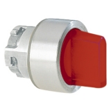 8LM2TSL1214 Переключатель с короткой ручкой (без крепежного основания ..AU120) в металлическом корпусе, 2 положения без фиксации 0<1, красный