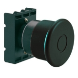 8 LP2T B6242 Толкатель грибовидной кнопки d=40 мм в пластиковом корпусе, для простой остановки, с фиксацией, возврат оттягиванием, (в комплекте с крепежным основанием ..AU120), цвет черный