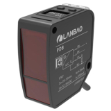 PDB-CR50DGR Лазерный датчик положения объектов с цифровым OLED дисплеем, рабочая дистанция 50 мм ±15 мм, шкала 30 мм, стандартный 0,4% от шкалы, красный 650 нм, аналоговый выход RS485 + выход PNP/NPN NO/NC, питание 10…30VDC, IP67, кабель 2 м