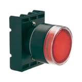 8 LP2T BL104 Толкатель кнопки пластиковый с возможностью подсветки, утапливаемый тип, видимый сбоку, без фиксации, (в комплекте с крепежным основанием ....AU120), цвет краcный