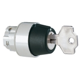 8LM2TS330G507 Переключатель с ключом в металлическом корпусе, (без крепежного основания ..AU120), 3 положения с фиксацией 1-0-2, Точка извлечения ключа в центральном положении