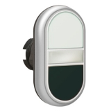 LPCBL7114 Двойная кнопка нажатия с белой подсветкой, цвет белый/черный