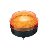 MS86W-R00-Y Светодиодная сигнальная лампа, диаметр = 86 мм, пост.+ миг. свечение + вращение, 12-24VDC AC/DC, желтый, IP65, плафон низкопрофильный