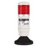 PMEGF-102-R Светосигнальная колонна d=45 мм, монтаж на пластиковой опоре (MAM-B070B), осн. корп. 72.5мм (пластик), 1 модуль (LED) пост./мигающ. свечения: красный, питание 24VAC/DC, IP52
