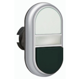 LPCBL7214 Двойная кнопка нажатия с белой подсветкой, цвет белый/черный