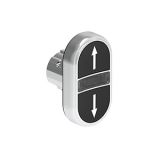 LPSBL7191 Двойная кнопка нажатия без фиксации с белым световым индикатором, с двумя утопленными кнопками, цвета черный и черный, стрелки вверхи и вниз, (без крепежного основания LPXAU 120M)