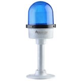 SNT-DU12513-4 Сигнальная лампа в алюминиевом корпусе со стойкой, стробоскопический эффект, Синий, 12-24V AC/DC, IP65.