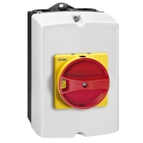 GAZ1 Пустой корпус с ручкой желтая/красная и удлинителем, для выключателей 16-40A (GA016A-GA040A и GA040D)