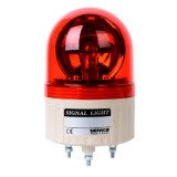 ASG-20-R Маячок проблесковый, куполообразный плафон, D=86мм, механич. вращение, Лампа накаливания MAB-T15-S-240-08, питание 220VAC, цвет красный, IP42, монтаж на шпильках