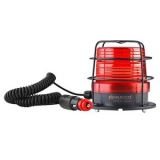 SNT-F915-B-KFS-1 Сигнальный маяк с разъемом для прикуривателя, магнитный, стробоскопический эффект, Красный, 12-24V AC/DC, IP65. Зуммер