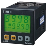 LE4SA Цифровой таймер, ЖКИ 4 разряда, 48х48 мм, 1 выход (8 режимов работы), контакт 2С с ограничением по времени срабатывания, мгновенный контакт 1С+ контакт 1с с ограничением по времени срабатывания (выбираемый параметр), 24-240VAC/VDC