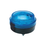 MS86W-R00-B Светодиодная сигнальная лампа, диаметр = 86 мм, пост.+ миг. свечение + вращение, 12-24VDC AC/DC, СИНИЙ, IP65, плафон низкопрофильный