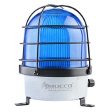 SNT-D12513-B-KFS-4 Сигнальная лампа в алюминиевом корпусе, стробоскопический эффект, Синий, 12-24V AC/DC, IP65. Зуммер