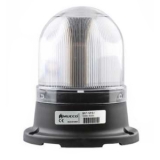 SNT-115-B-5 Сигнальный маяк 100 мм, куполовидный, монтаж на поверхность, 5 режимов свечения, Белый, 12-24V AC/DC, IP65. Зуммер