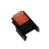 CNE-S04-RE Гнездо на кабель, красный, 4-контактное, AWG 24 до 26, сечение провода 0.13 до 0.21, диаметр 0.8 до 1.0мм