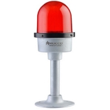 SNT-U125-DT1-22 Сигнальные лампа, авиационная, монтаж на платформу со стойкой, мигающее свечение, Красный, 85-260V AC/DC, IP65.