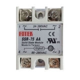 SSR-75AA 1-фазное твердотельные реле 75A  U вх. упр. 80....250VAC (вкл/выкл реле), Uвых 24-380VAC, переход через 0