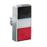 8LM2TBL7112 Толкатель двойной кнопки нажатия с возможностью установки подсветки, в металлическом корпусе, без фиксации, утапливаемые кнопки, (без крепежного основания ..AU120), цвет кнопок: черный/красный