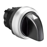 LPCS133 Переключатель пластиковый с короткой ручкой (без крепежного основания ..AU120), 3 положения: слева - с фиксацией, справа без фиксации 1-0<2