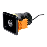 MSP-LPM-FF(B) 12VDC Электронная рупорная сирена, монтаж в панель, размер 110 мм х 88 мм х 135 мм, питание 100-240VAC, звуковое давление 100 + 5 дБ, IP65, цвет черный