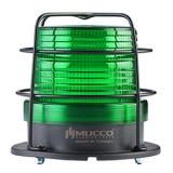 SNT-925-B-KFS-2 Сигнальный маяк 90 мм, цилиндрический корпус, монтаж на поверхность, 5 режимов свечения, Зелёный , 85-260V AC/DC, IP65. Зуммер