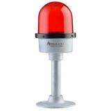 SNT-DU12522-1 Сигнальная лампа в алюминиевом корпусе со стойкой, стробоскопический эффект, Красный, 85-260V AC/DC, IP65.