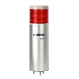 ML8L-F1FF-R Светосигнальная колонна d=86мм, монтаж на шпильках 3×M5, осн. корп. 200мм (алюминий), 1 модуль (LED) пост./мигающ. свечения: красный, питание 90…240VAC, IP65
