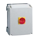 GAZ160T4 Выключатель-разъединитель 4-х полюсный, 160 A, корпус IEC/EN IP65, красная/желтая ручка