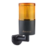 SNT-7022-FB1-3-L Светосигнальная колонна, 70 мм, 1 секция, постоянное и мигающее свечение, зуммер, 40-260V AC/DC, Жёлтый, IP65