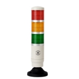 PMEGZ-302-RYG Светосигнальная колонна d=45 мм, монтаж на пластиковой опоре (MAM-B070B), осн. корп. 72.5мм (пластик), 3 модуля (LED) пост./мигающ. свечения: красный/жёлтый/зелёный + зуммер 80дБ, питание 24VAC/DC, IP52