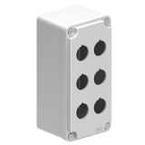 LPZM6CA8 Корпус для пультов управления на 6 кнопок d=22 мм, металл, серый, 80х230х73 мм, отверстия в два ряда